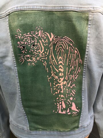 ROSE TIGER DENIM JACKET #601