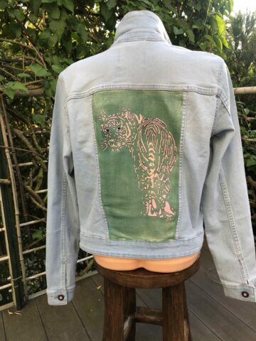 ROSE TIGER DENIM JACKET #602